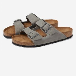 Birkenstock Arizona Soft Footbed in size 37 narrow, taupe/grey suede